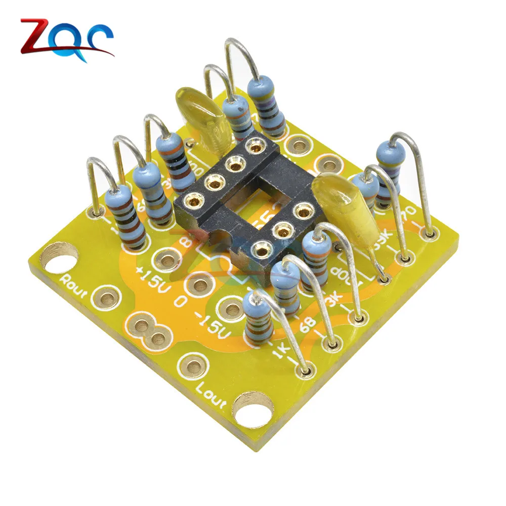 Двойной OP Amp плата предусилителя DC усиления PCB для NE5532 OPA2134 OPA2604 AD826