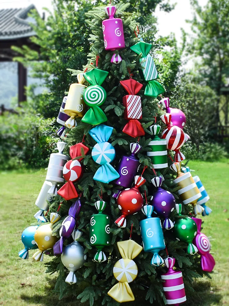 

Festive Decorations Candy Pendant 40CM Painted Wedding Supermarket Shooting Props Charm Christmas Pendant