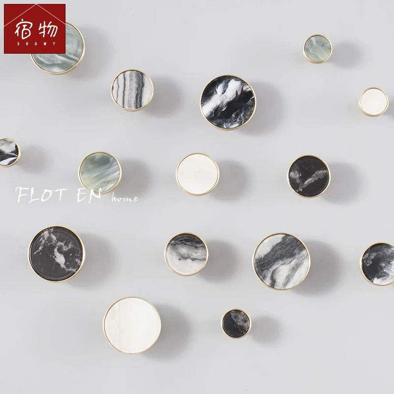 Латунная ручка LKL в скандинавском стиле для двери шкафа выдвижного ящика из