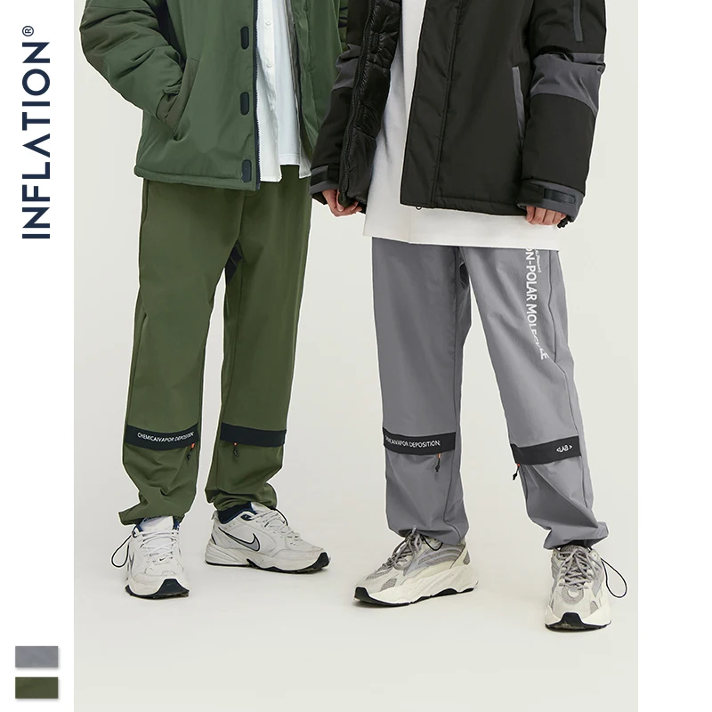 Брюки джоггеры INFLATION мужские свободные с принтом на молнии завязками прямые 93436W