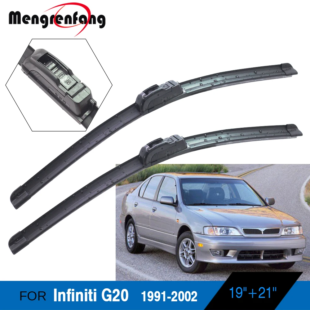 

For Infiniti G20 1991-2002 Car Front Windscreen Wiper Frameless Soft Rubber Wiper Blades