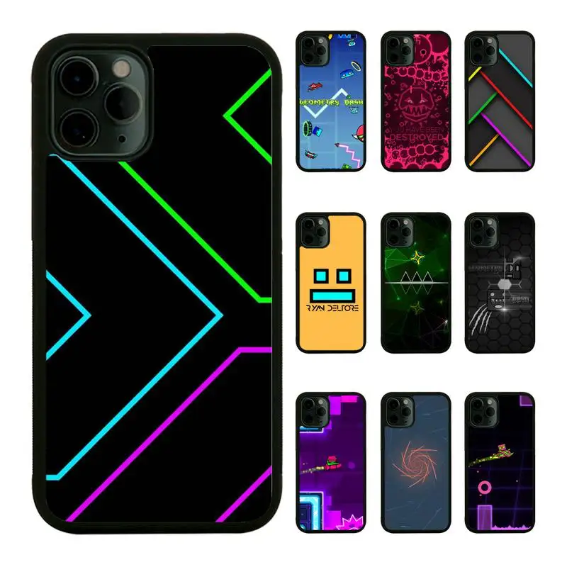 

Hot game Geometry Dash Phone Case For iPhone 13 12 11Pro Max 11 XR XS Max X 8 7 6 6S Plus Mini SE 2020 hard Fundas