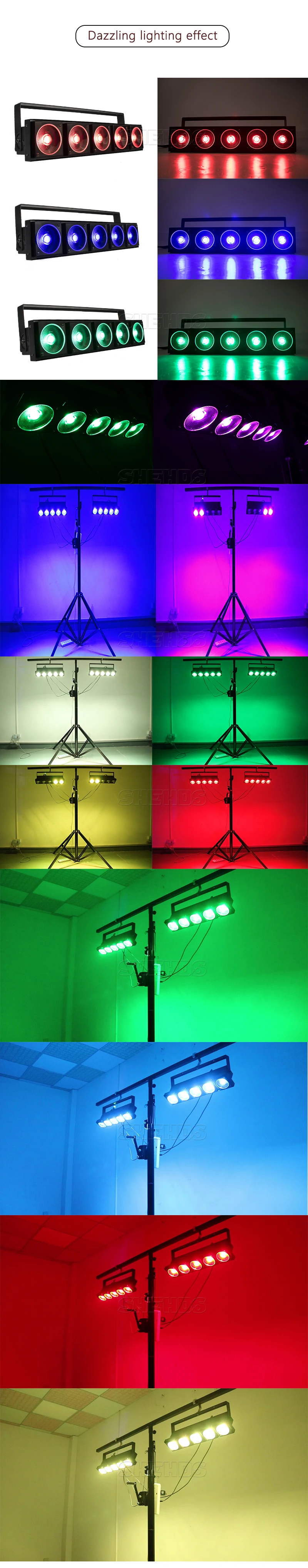 2 шт. светодиодный 5x30 Вт RGB 3in1Matrix освещение длинная лампа лампочка DMX512 Контрольное устройство подходит для DJDisco театральный эффект огни SHEHDS