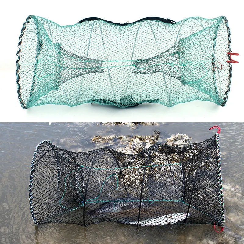 Эластичная Складная усадочная рыболовная сеть с пружинами автоматическая