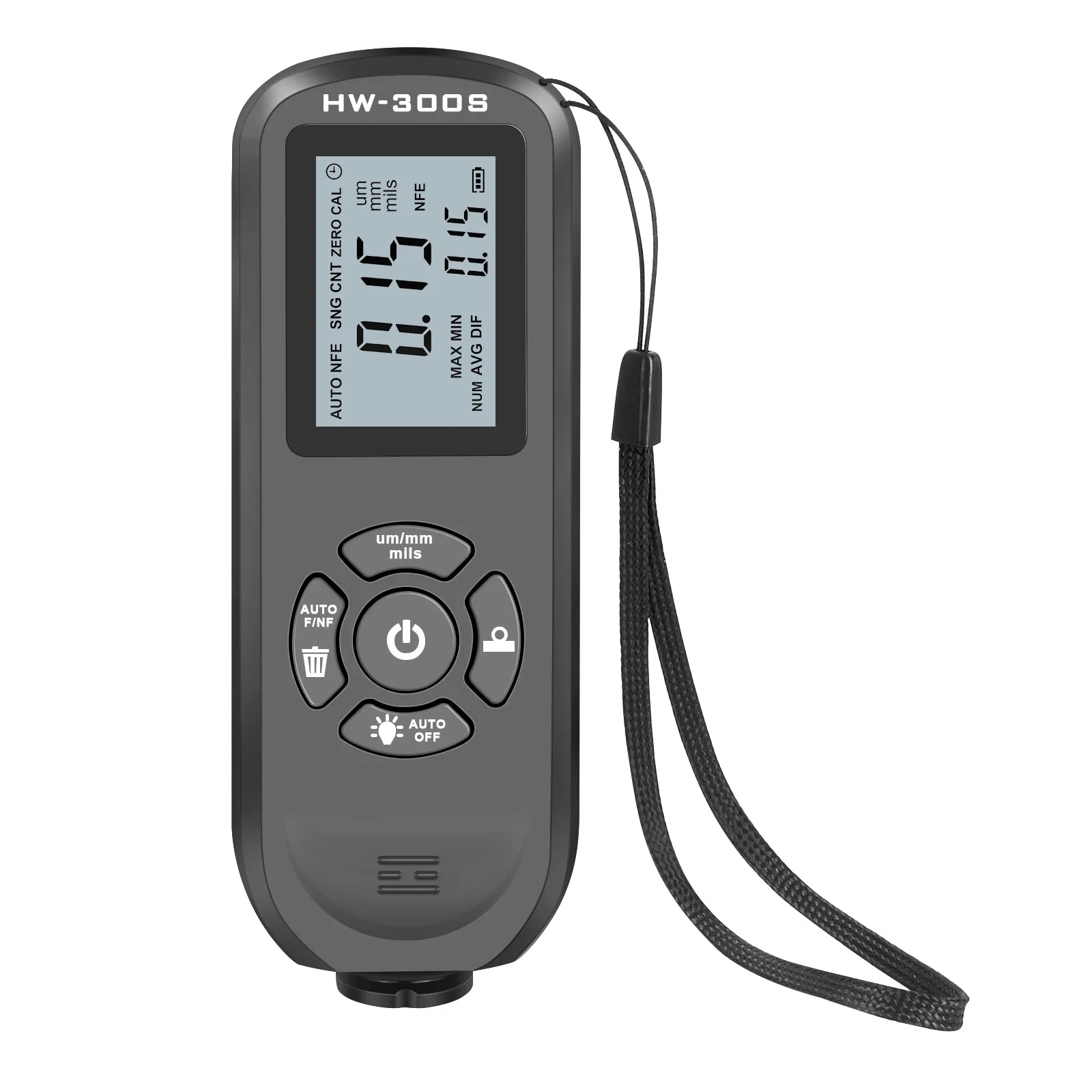 

Digital Backlight LCD Film Thickness Meter Car Paint Thickness Tester Coating Thickness Gauge HW-300S Measuring Tool Accessories