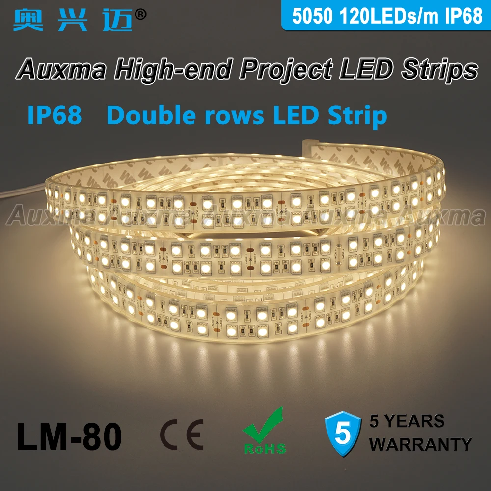5050 светодиодсветодиодный s/m Светодиодная лента двухрядная CRI95 CRI90 IP68