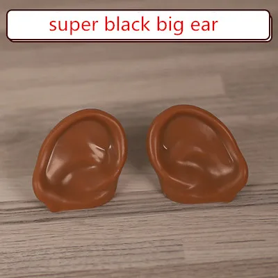 super black big ear Blyth Doll Ears for Blyth Doll Icy Doll White Natural Tan Dark and Super Black Skin Only Ears No Doll Children Toys for Girls - Цвет: super black big ear