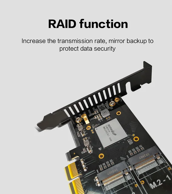 Apt For Macjeyi 4-bay Pcie 4.0 M.2 Ssd Adapter Card For Mac & Pc