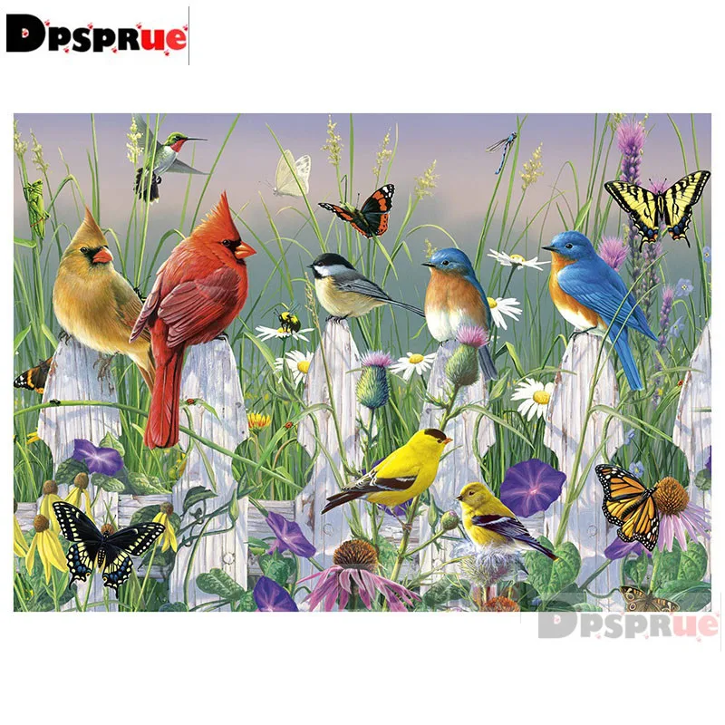 

Dpsprue Full Square/Round Diamond Painting Kit Cross Stitch Animal Bird Diamond 3D Embroidery DIY 5D Moasic Gift DP5225