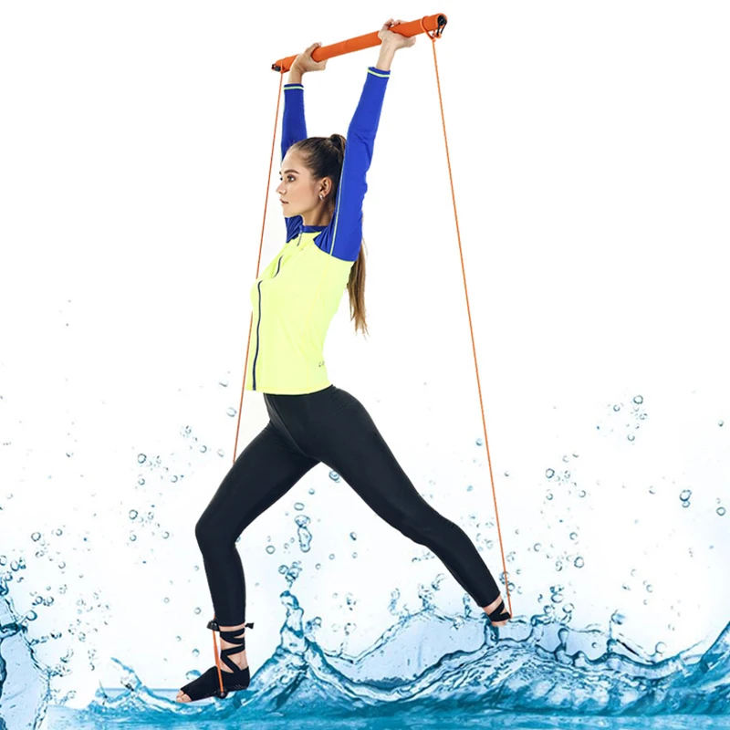 

New Resistance Band Pilates Bar Stick Fitness Exercise Bar Yoga Gym Stick Sports Training XD88