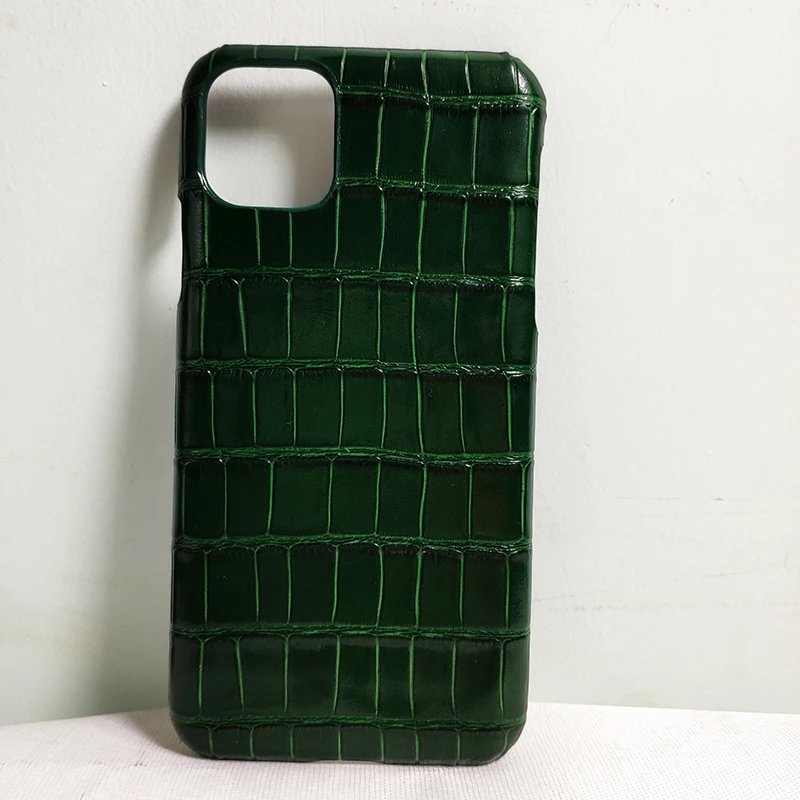 Крокодиловая кожа, натуральная кожа, деловой чехол для iPhone X, XR, XS, 11 Pro, MAX, Настоящая Натуральная Воловья кожа, кнопка, Открытый Чехол для телефона