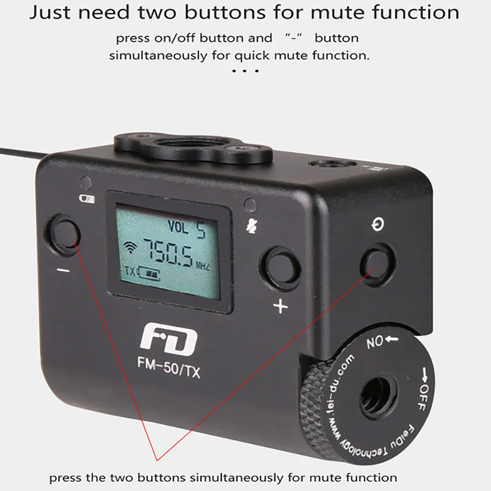 Ulanzi FD FM50 беспроводной микрофон с экраном дисплея 100 м стабильный UHF петличный