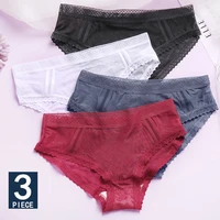 3pcsset lace panties sexy underwear womens panties female underpants floral briefs for woman low rise pantys intimates m l xl