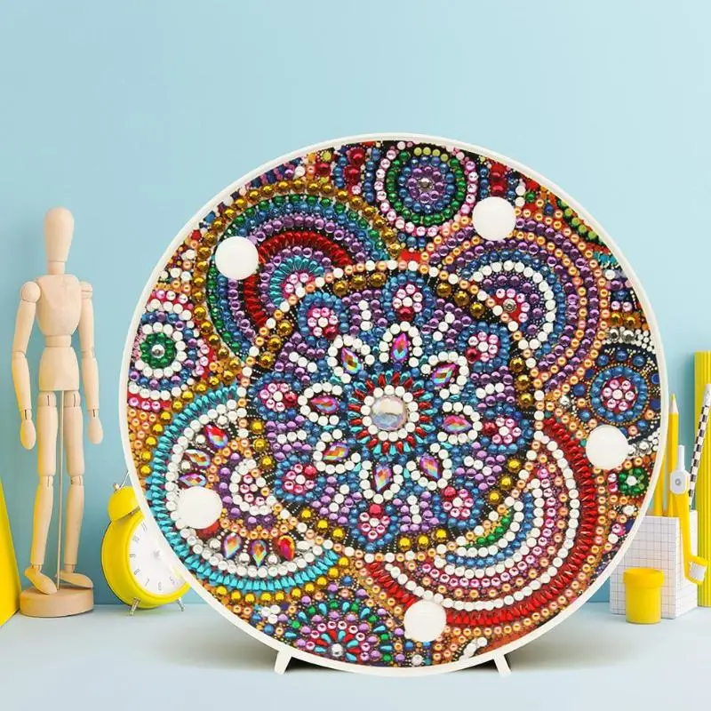 Круглый светодиодный светильник для алмазной живописи сделай сам лампа в форме