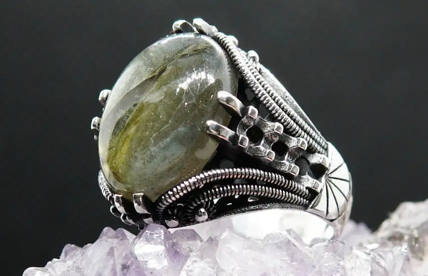 

Agate каменное серебряное кольцо, кольцо ручной работы, ювелирный подарок для мужчин и женщин