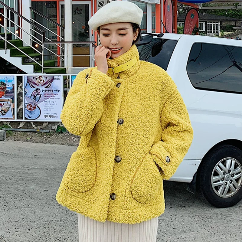 2019 зимнее женское пальто из искусственного меха овечья шерсть шерпа куртка