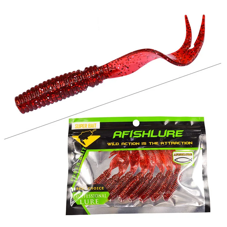 8 шт./лот 75 мм мягкие приманки Шад Мягкая приманка для рыбной ловли червь тунца