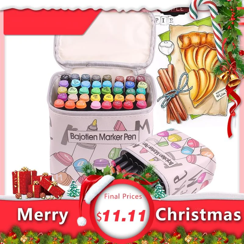 

Художественный маркер, цветные ручки 40/80, спиртовые маркеры с двойным наконечником, художественные ручки для детей, взрослых, начинающих, Пе...