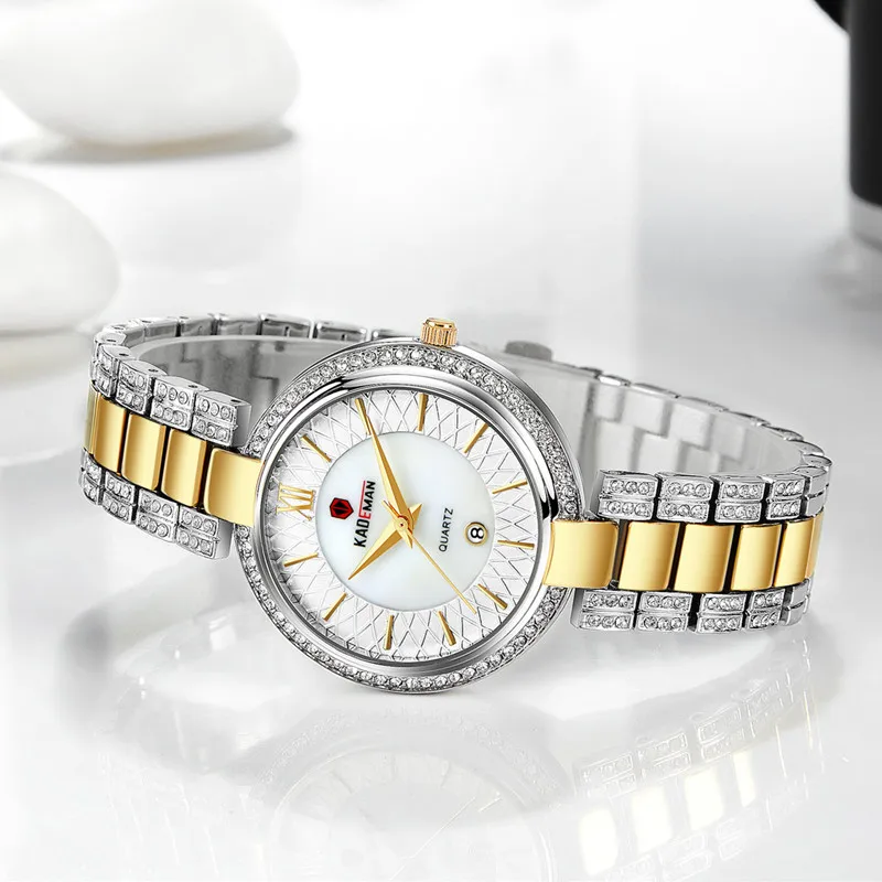 Роскошные женские часы со вставками новые модные наручные с кристаллами для