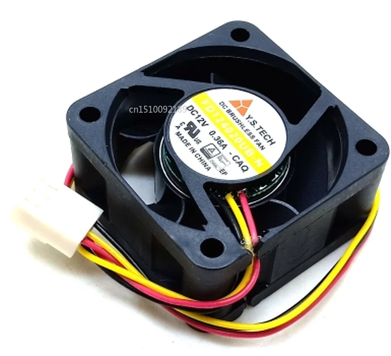

Free shipping For Y.S TECH FD124020UB-N DC 12V 0.36A 40x40x20mm 3-Wire Server Cooling Fan