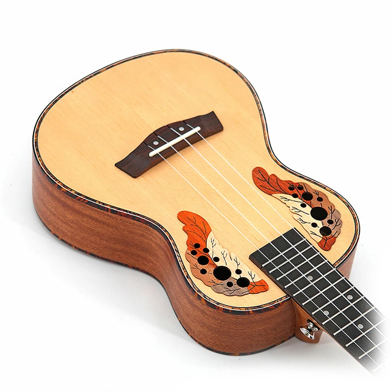 Гавайская гитара для укулеле 23 дюйма с отверстиями винограда пикапом