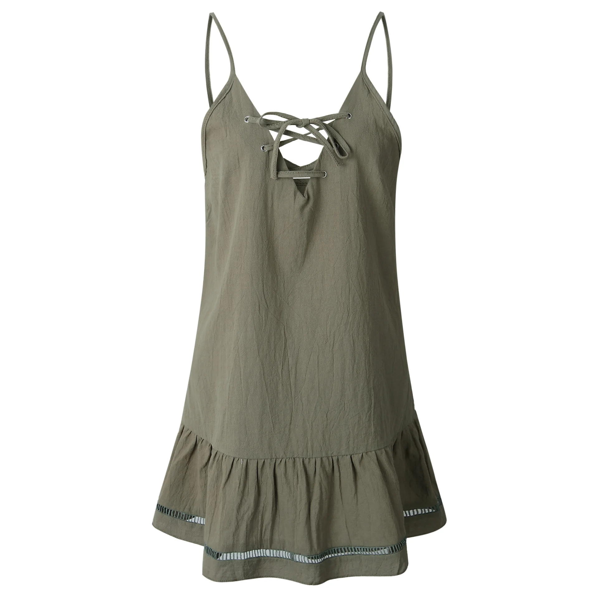 

2021 Summer Hot Sale Hot Sexy Lace-up Bowknot Pleated Women's Dress