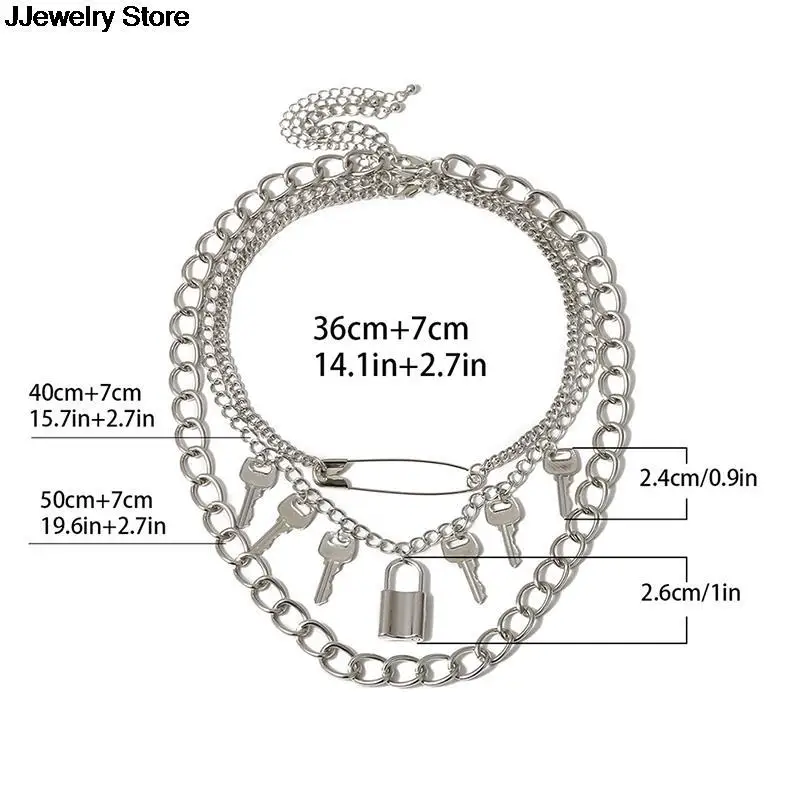 Темный готический большой замок кулон ожерелье Панк Хип-хоп три стиля колье