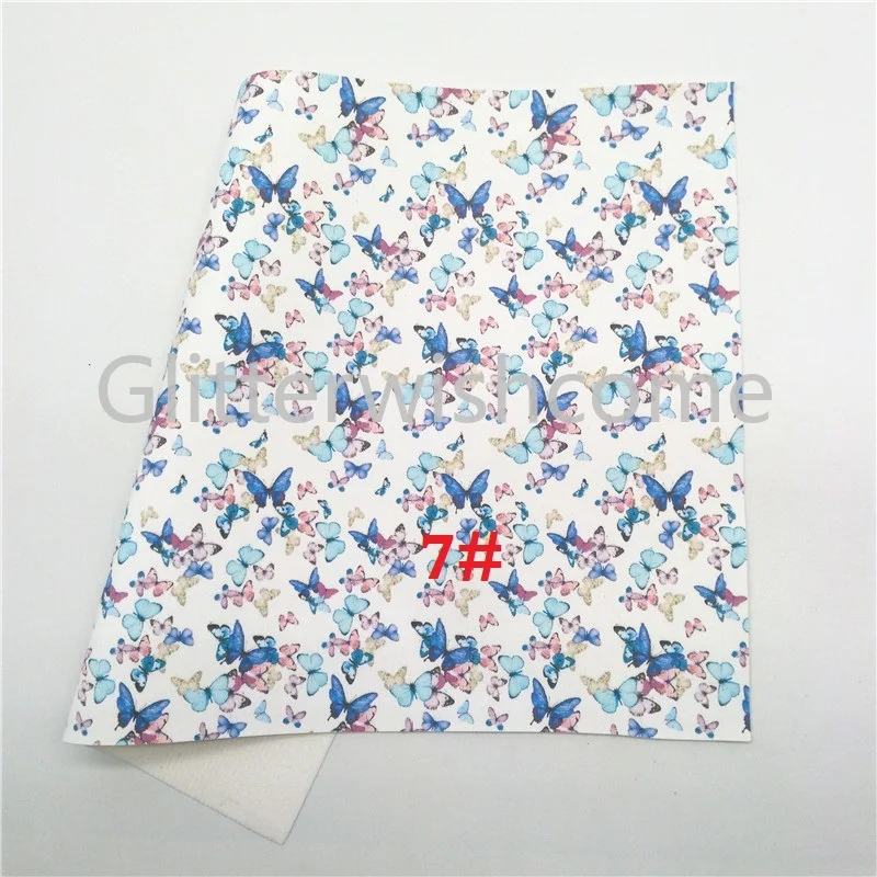 Блестящий виниловый чехол для бантов с принтом бабочки 21x29 см A4 искусственная