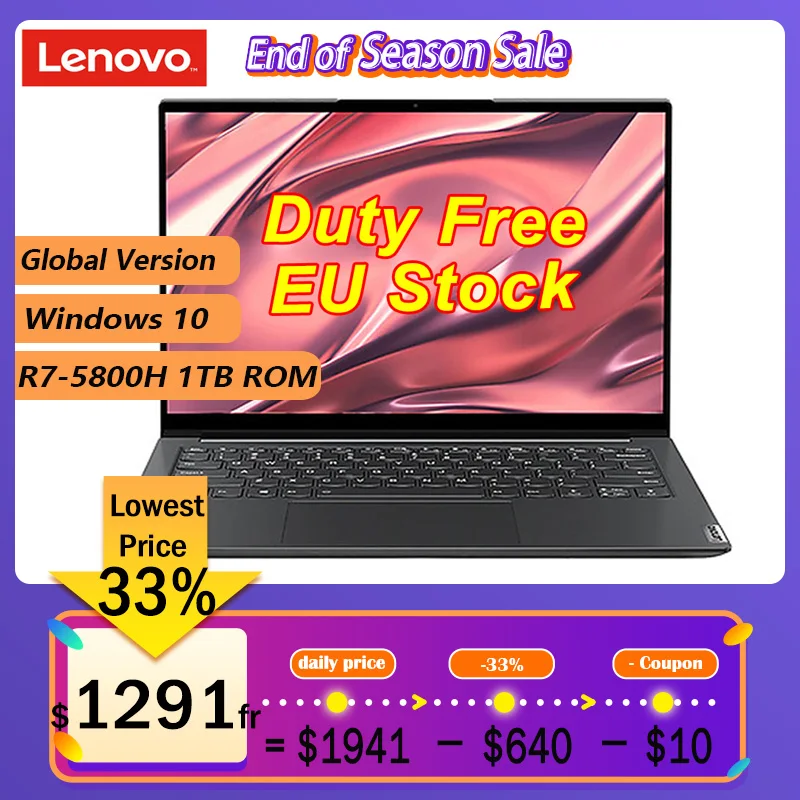 Ноутбук Lenovo YOGA 14s 2021 AMD Ryzen 7 5800H 16 Гб ОЗУ ТБ SSD 14 дюймов полный экран ноутбук 2 8 K 90 Гц