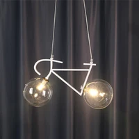 modern creative bicycle pendant lights led iron pendant lamp living room decoration kitchen hanging lamps art light fixtures e27