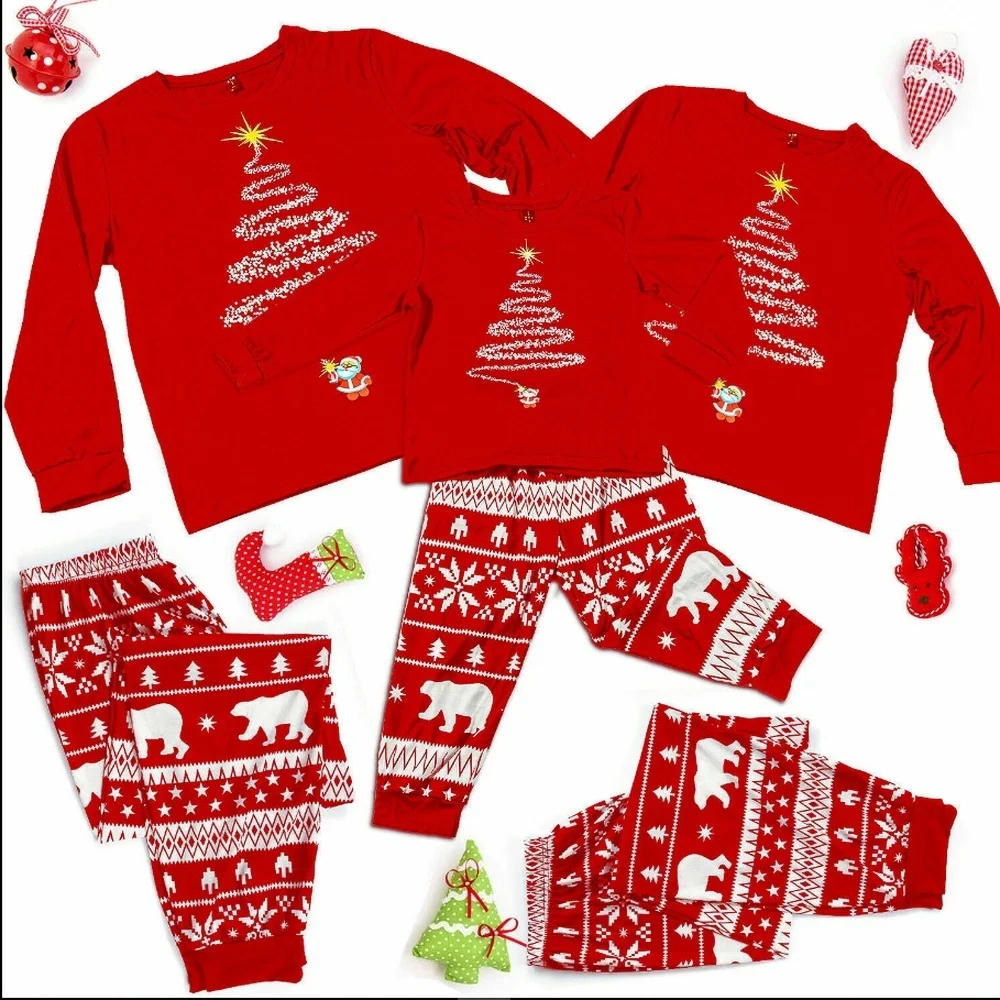 7 Style New Christmas Pyjamas 2pcs/Set Family Matching Adult Women Men kids Baby  Pyjamas Xmas Nightwear Sleepwear Pajamas PJs