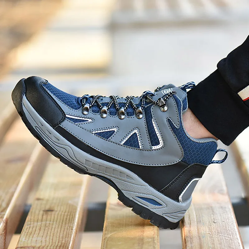 Безопасная рабочая обувь мужские кроссовки 2021 на шнуровке ботильоны мужская