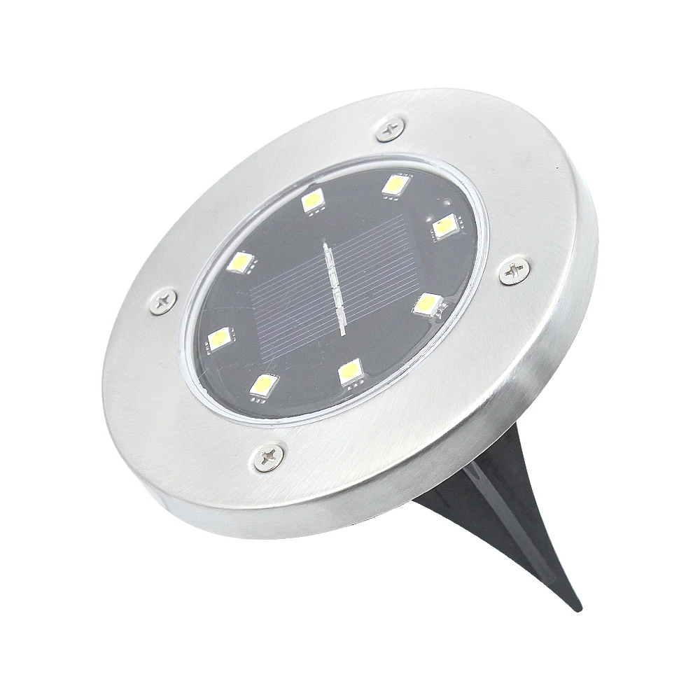 

1pcs Outdoor Waterproof LED Solar Lamp 8leds Ground Light Garden Pathway Warm/Cold White for Home Yard Driveway Lawn Patio etc.