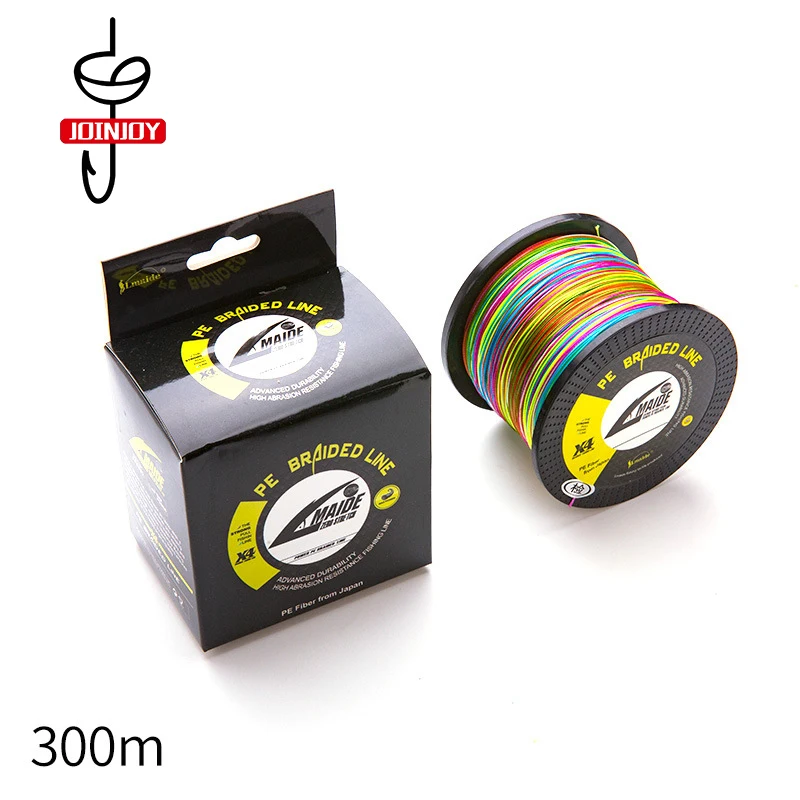 4 нити 300 м ПЭ рыболовная леска супер сильная японская многонитевая плетеная 10 80