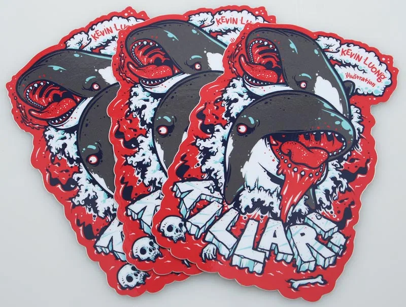 Пользовательская Водонепроницаемая виниловая высекающая наклейка ПЭТ клейкая