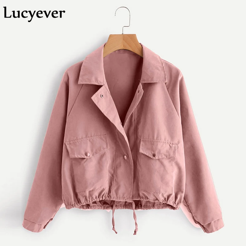 Женская короткая куртка JMPRS на одной пуговице Розовый Кардиган с длинным рукавом