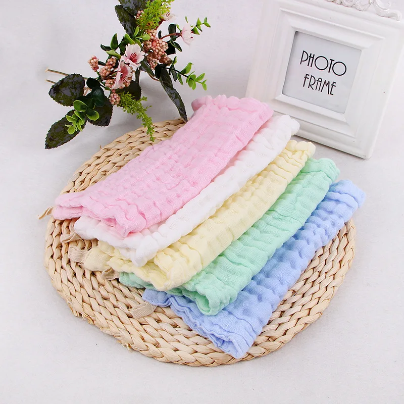 mix-5 colors 5 шт./компл. 30*30 см Baby Face ручной Полотенца хлопковое газовое 6-слойное бальное платье Детские принадлежности для ванной комнаты с вытирания слюней младенцев Полотенца малыша уход за кожей лица Полотенца - Цвет: mix-5 colors