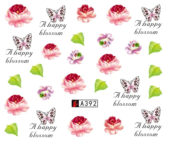 5sheet 24types Letter Flower UV Nail Water Stickers Designs Art Decals Makeup DIY Tattoos Manicure A385-408 | Красота и здоровье