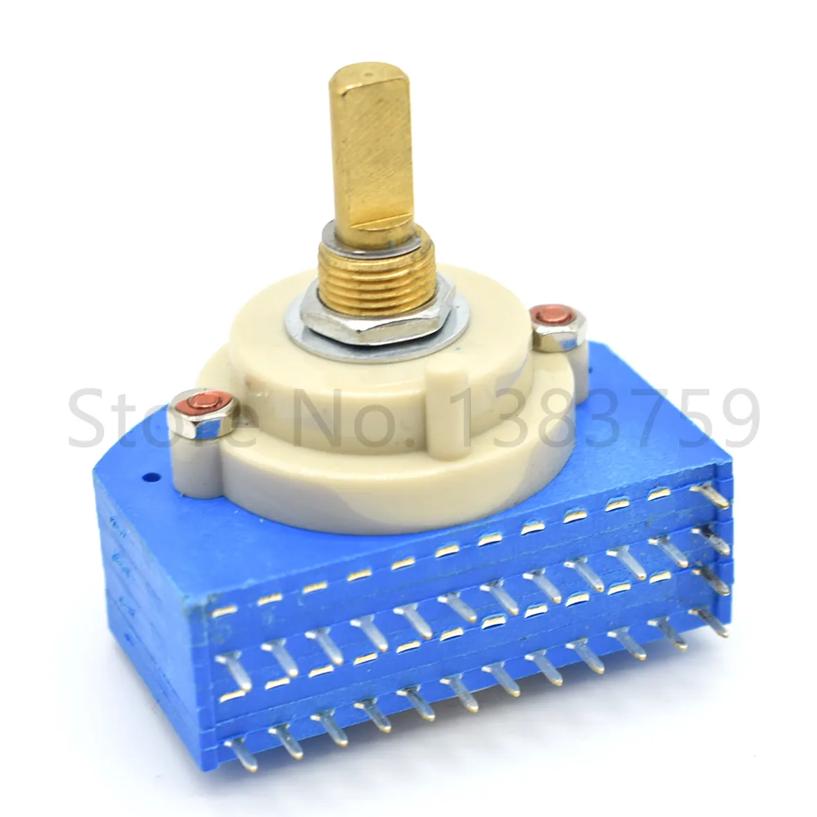 

1 Piece Vertical rotary band switch double layer 2 knife 12 gear position rotary switch shaft length 20MM