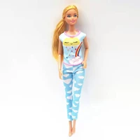 fashion blue sky 16 bjd doll clothes set for barbie accessories outfits shirt top pants trousers kids dollhouse toy girl gift