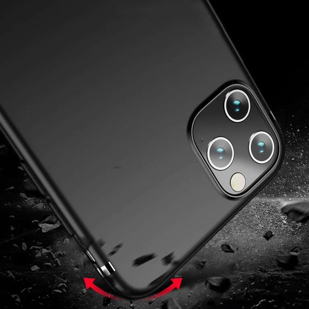 Роскошный чехол для iPhone 11 Pro Max 2019 Ультратонкий матовый резиновый с прочным