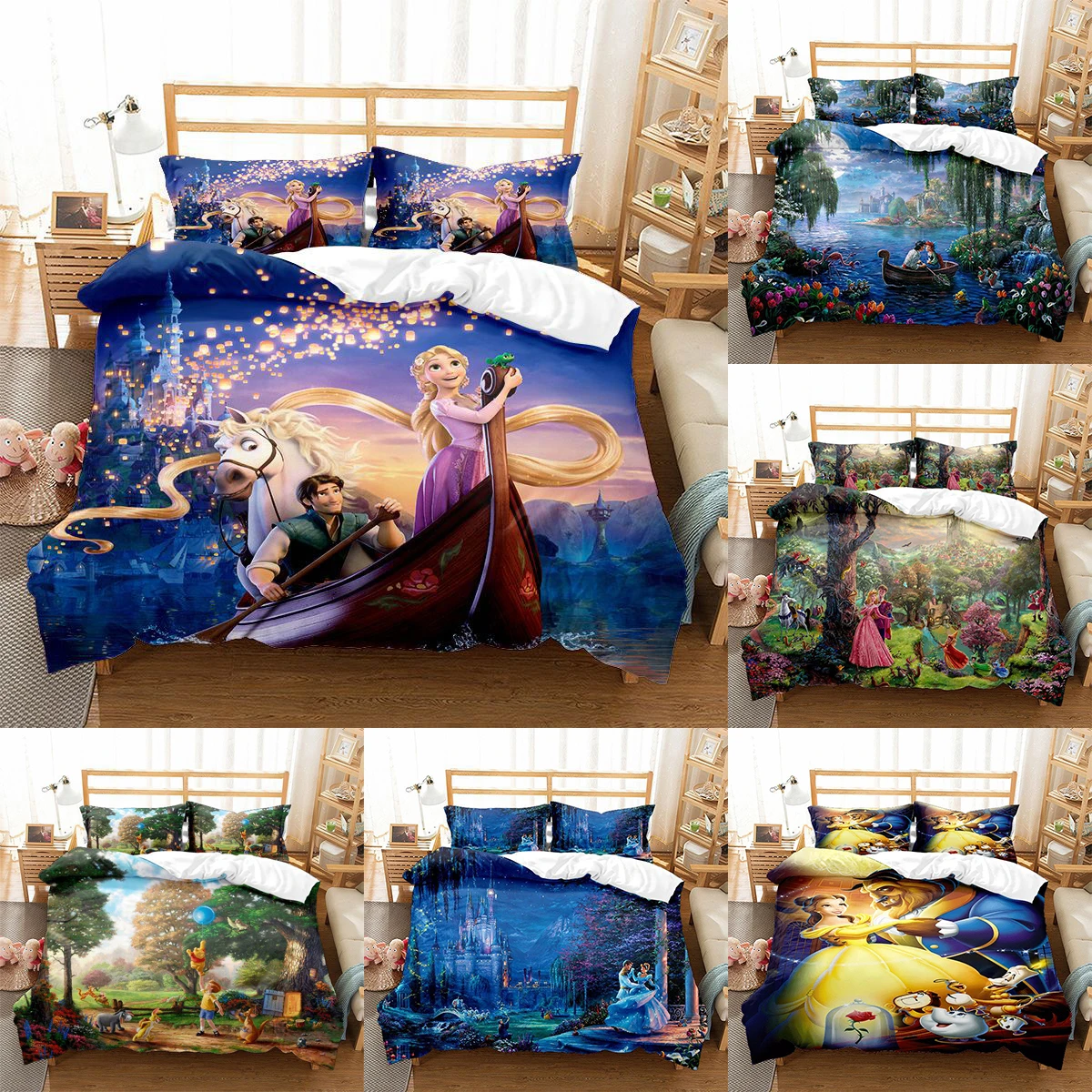 Комплект постельного белья из 3 предметов с пододеяльником серии Принцесса