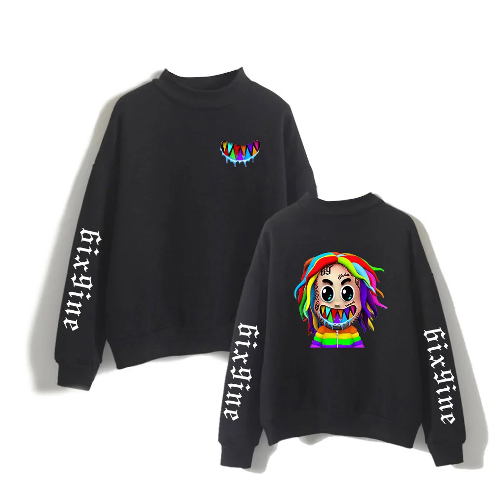 6ix9ine Gooba мужские толстовки оверсайз с длинным рукавом флисовая водолазка