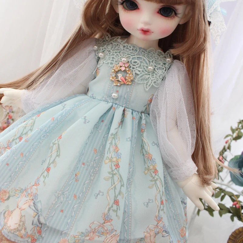 Платье для куклы 1/6 зеленое платье принцессы костюм + лента волос 1/4 BJD SD