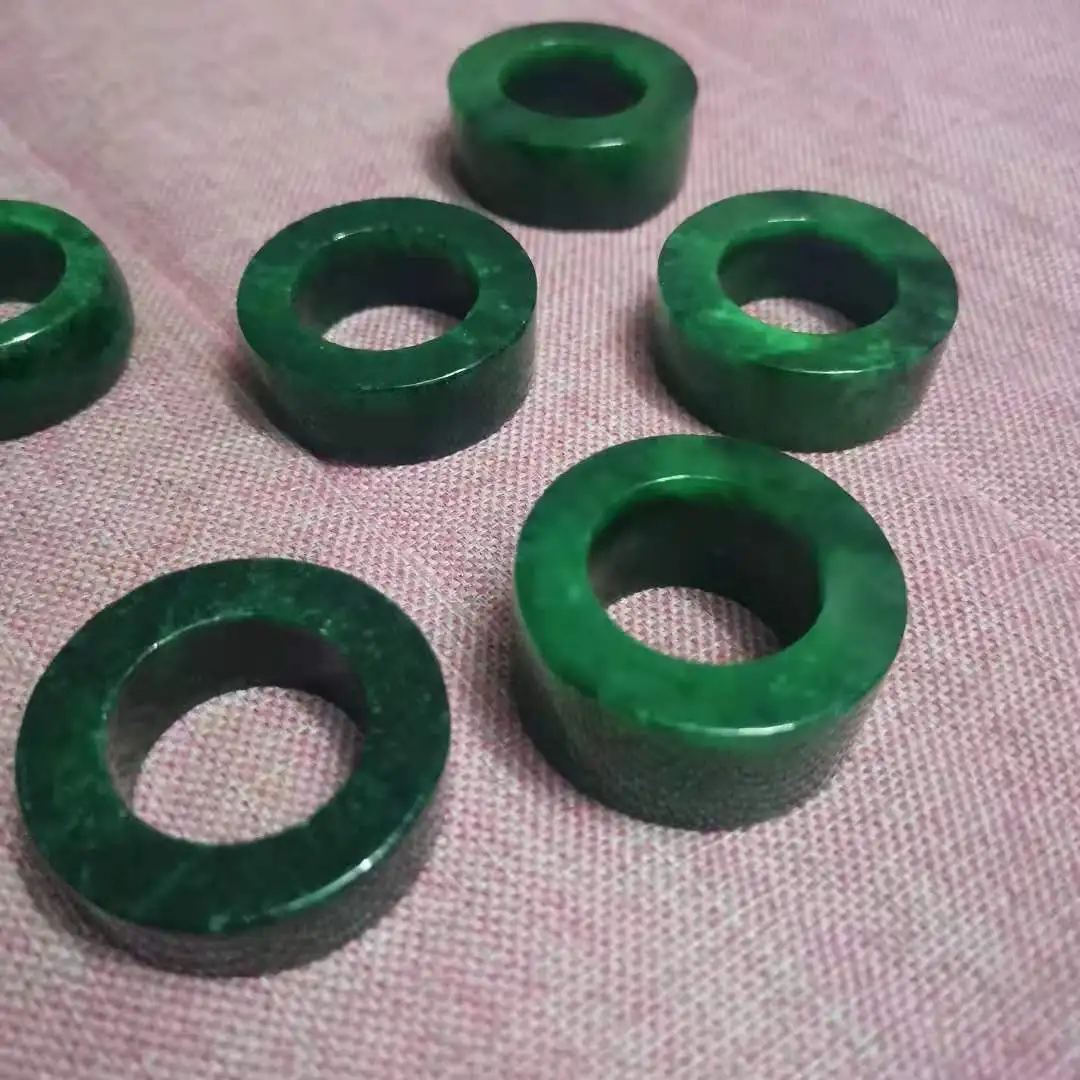 

1pcs/lot full green jade jade finger ring all natural accessories classical Chinese emperors diy gem jewelry bague homme takı