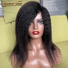 Курчавые прямые парики для женщин 10-30 дюймов бразильские дешевые парики из человеческих волос полностью изготовленные на 100% настоящие человеческие волосы Yaki прямой парик