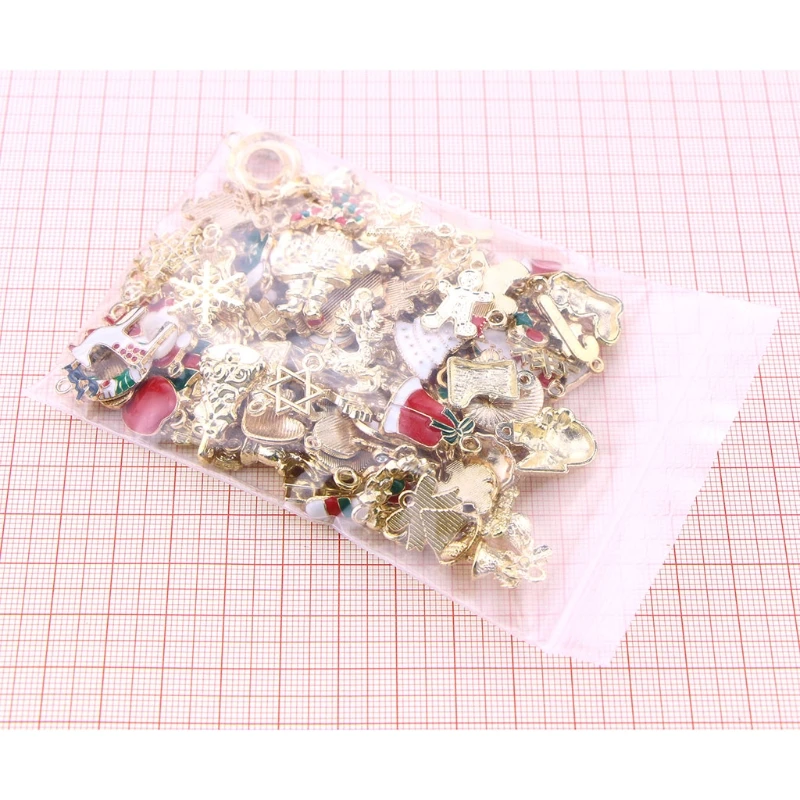 

69HB 100 шт./компл. Рождественские Подвески в виде капли с маслом, Браслет «сделай сам» в случайном стиле, ожерелье, подвеска с петлей для телефо...