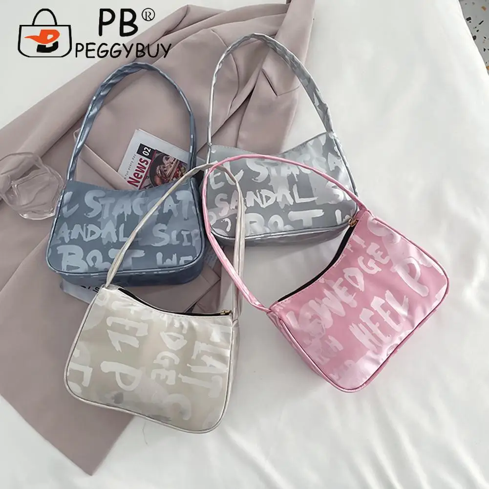 

Однотонная дизайнерская сумка с надписью, женская сумка через плечо, всесезонные универсальные сумки, товары для подарка друзьям на день ро...