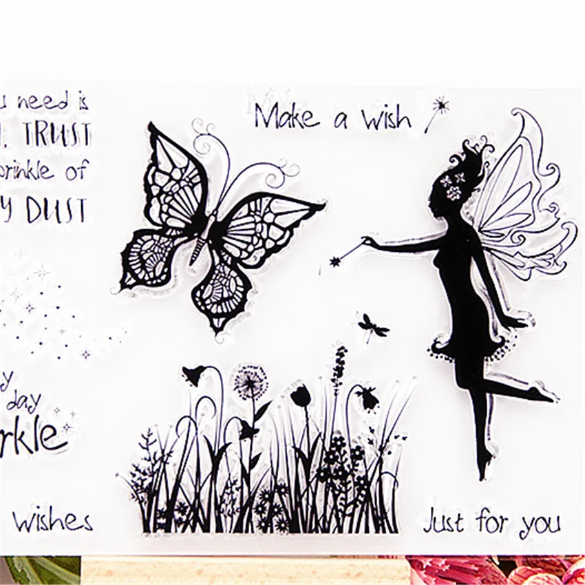 15x10 см бант-бабочка принт эльфы прозрачный марки силиконовые уплотнения