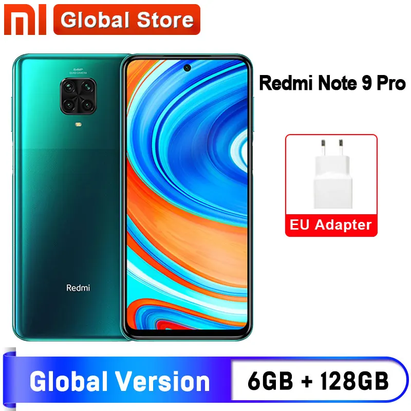 Spain Oversea Redmi Note 9 Pro 6 ГБ 128 NFC глобальная версия смартфона Snapdragon 720G Восьмиядерный 64